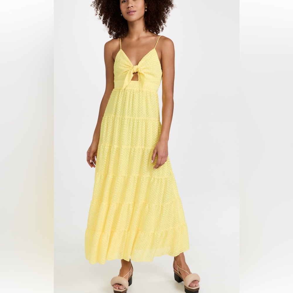 Alice + Olivia | Minka Tie-Front Maxi Dress